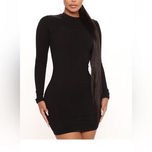🧡 Burnt Orange Ribbed Long Sleeve Bodycon Fashion Nova Dress